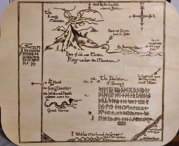 Hobbitkarte Pizzabrett