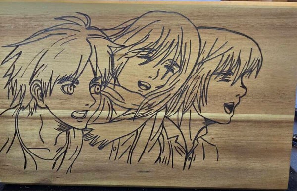 Eren, Mikasa und Armin