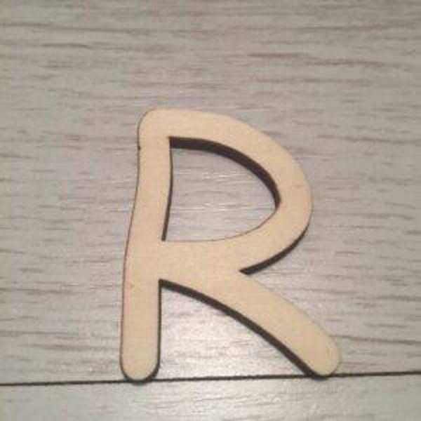 Letter R van hout