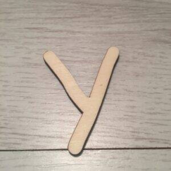Letter Y van hout