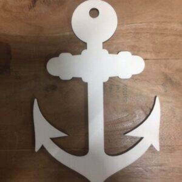 Anker hangend met ophang gat hout