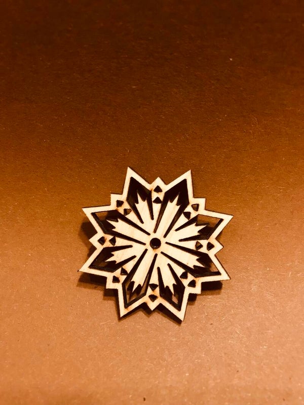 Sneeuw vlok 6 hout diverse maten