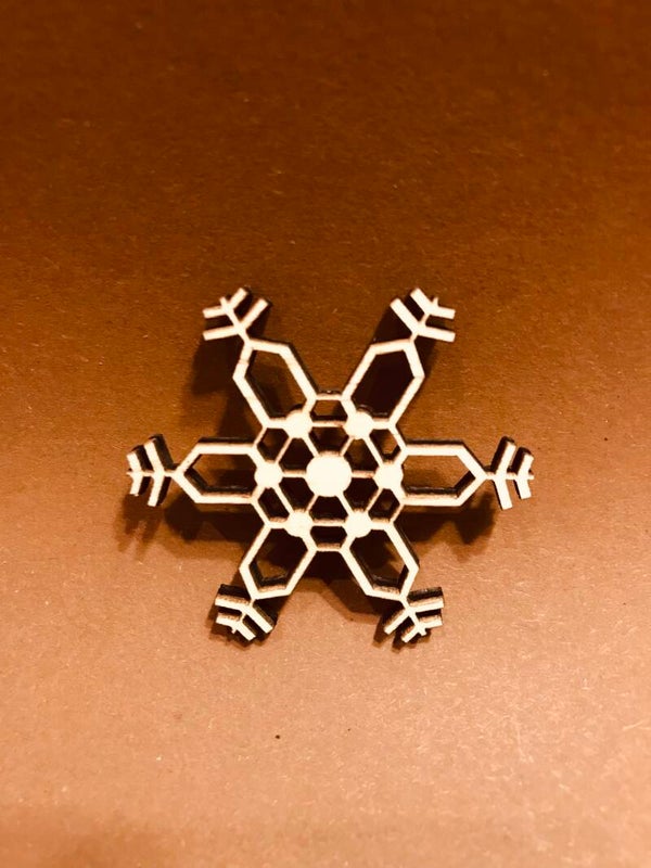 Sneeuw vlok 7 hout  diverse maten