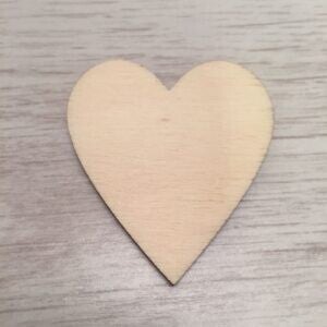 Hart zonder ophang gat hout diverse maten