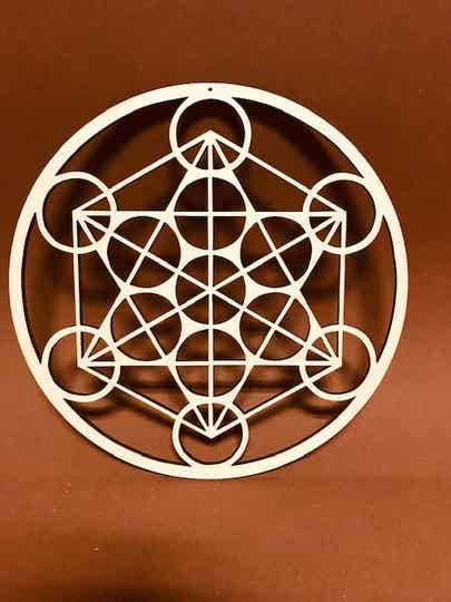 Metatron kubus 2 - Metatron's Cube hout diverse maten