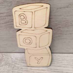Blokken BOY 15x7x0,4cm hout