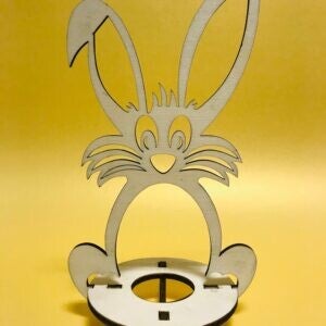 Haas zittend - eihouder 11x20cm hout