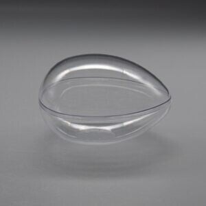 Ei 11 cm 2-delig liggend transparant kunststof 75x110mm