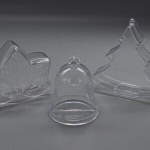 Kerst combinatie set van 3 verschillende vormen transparant kunststof