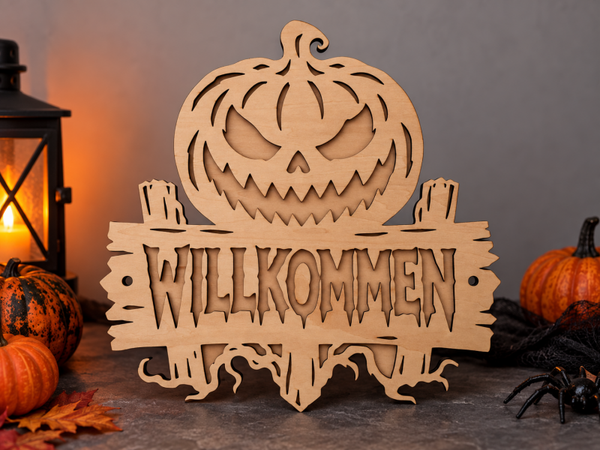 Türschild Halloween „WILLKOMMEN“