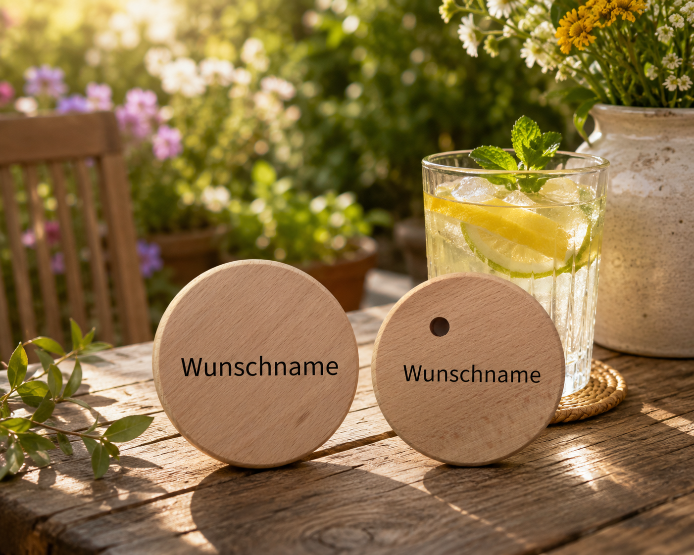 Trinkglasdeckel inkl. Namengravur