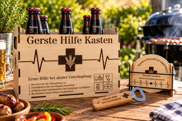 Bierträger-Set aus Holz