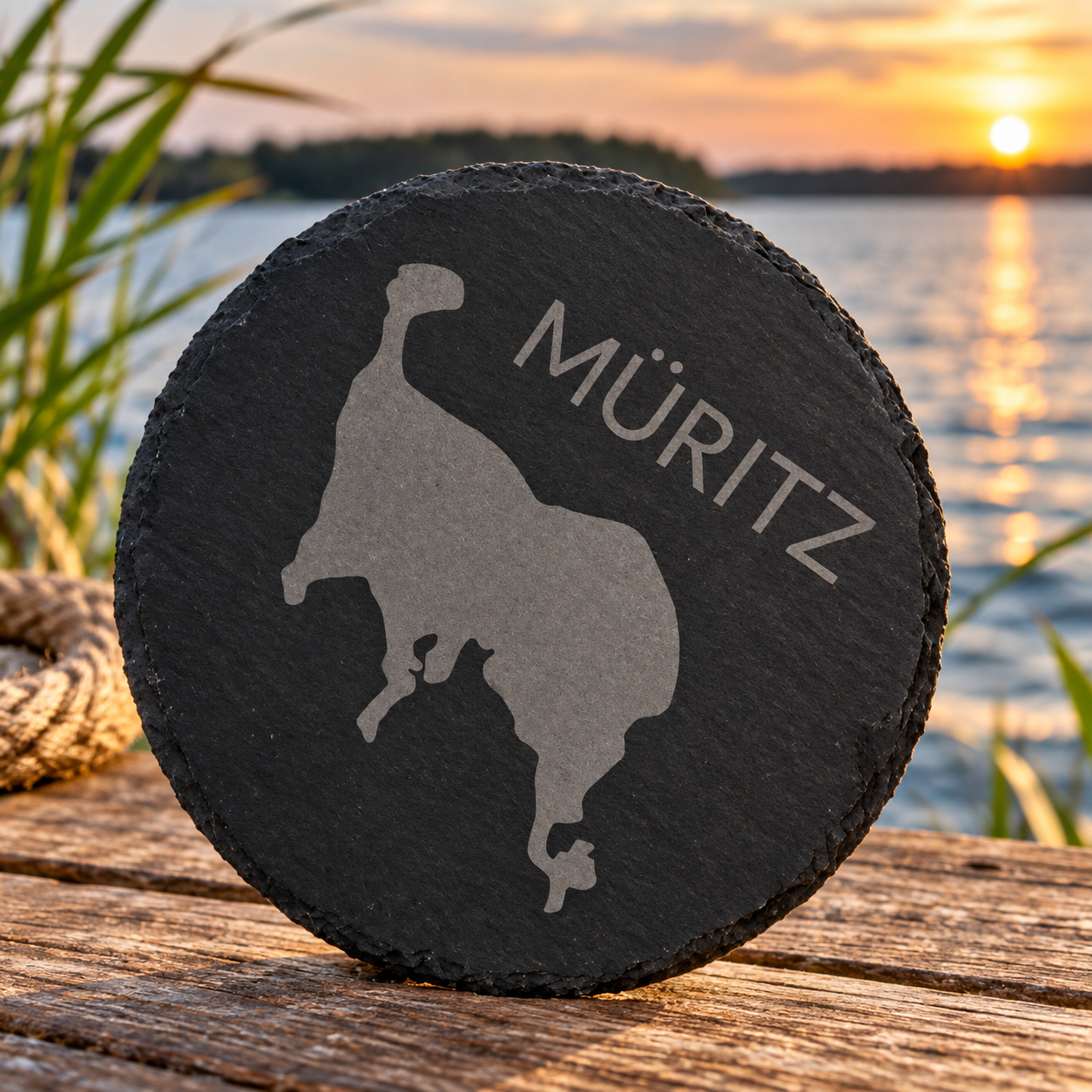 Schieferuntersetzer „Müritz“ (auch als 2-Set)