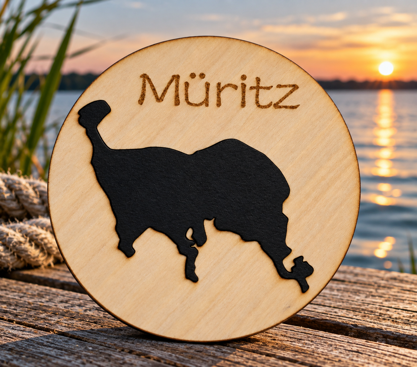 Holzuntersetzer „Müritz“ (auch als 2-Set)