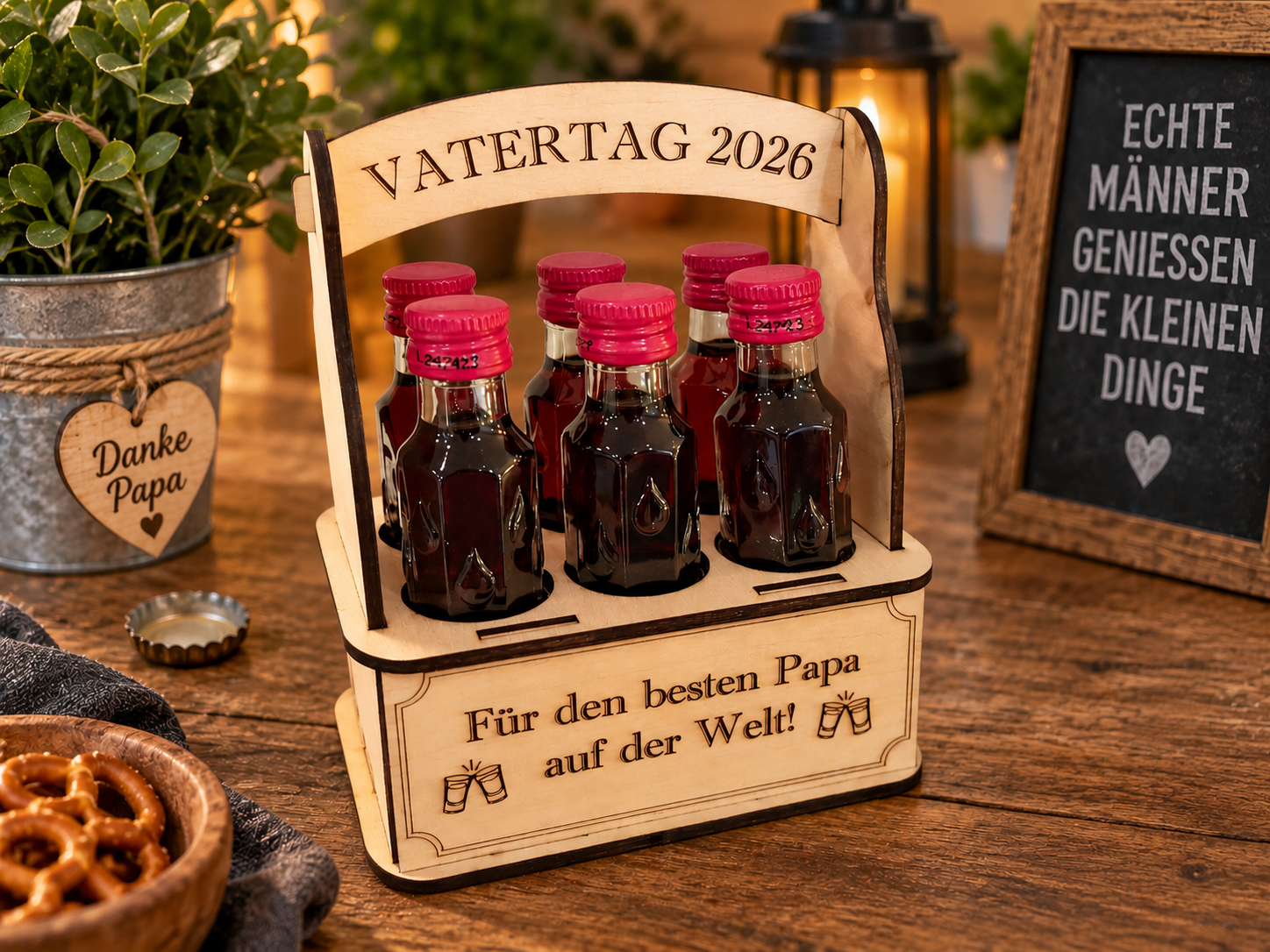 Likörflaschen-Träger Vatertag „Sixer“