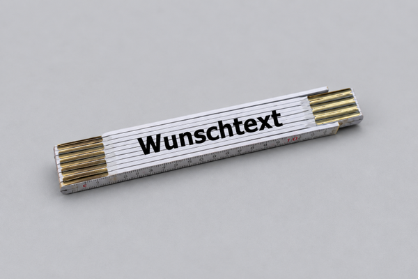 personalisierter Zollstock mit Wunschtext - optional mit Geschenkbox