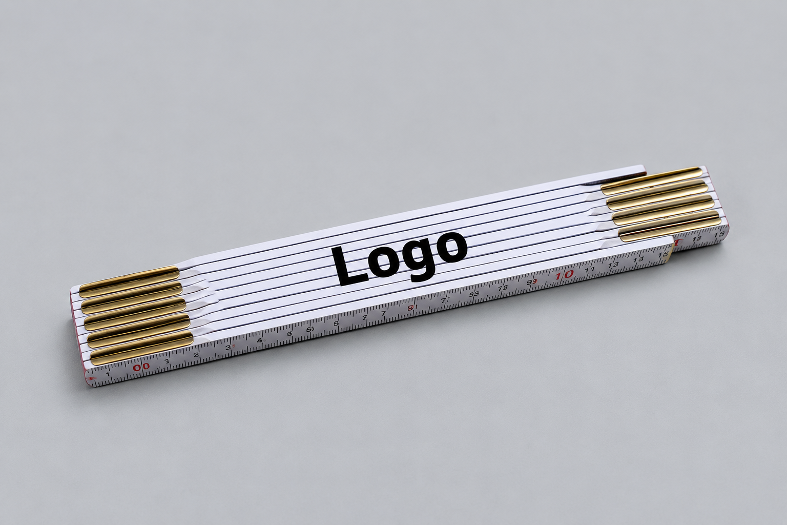 personalisierter Zollstock mit Logo - optional mit Geschenkbox