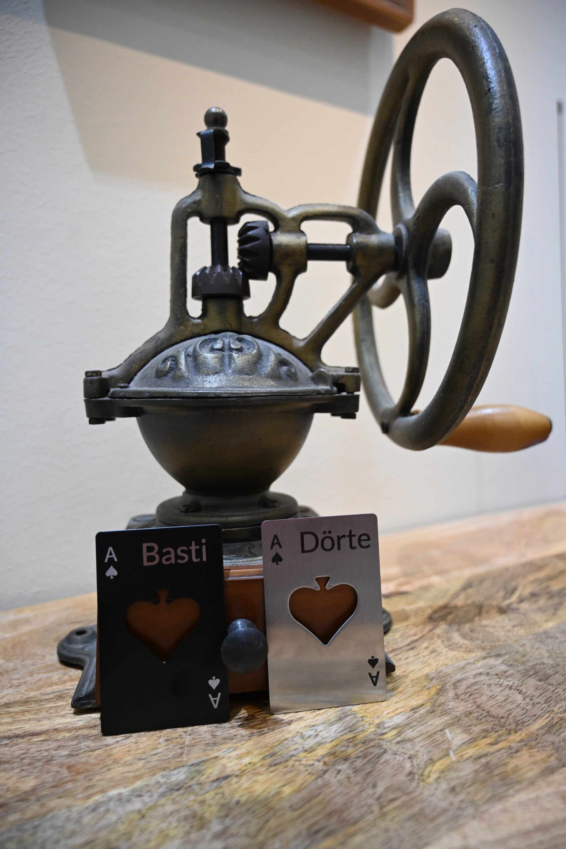 Edelstahl Flaschenöffner "Pokerkarte" mit persönlicher Gravur