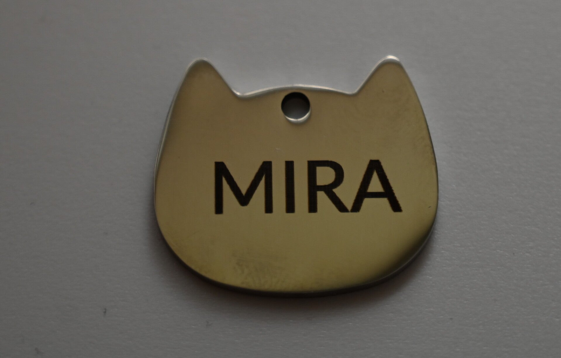 Edelstahl Katzenmarke beidseitig mit persönlicher Gravur