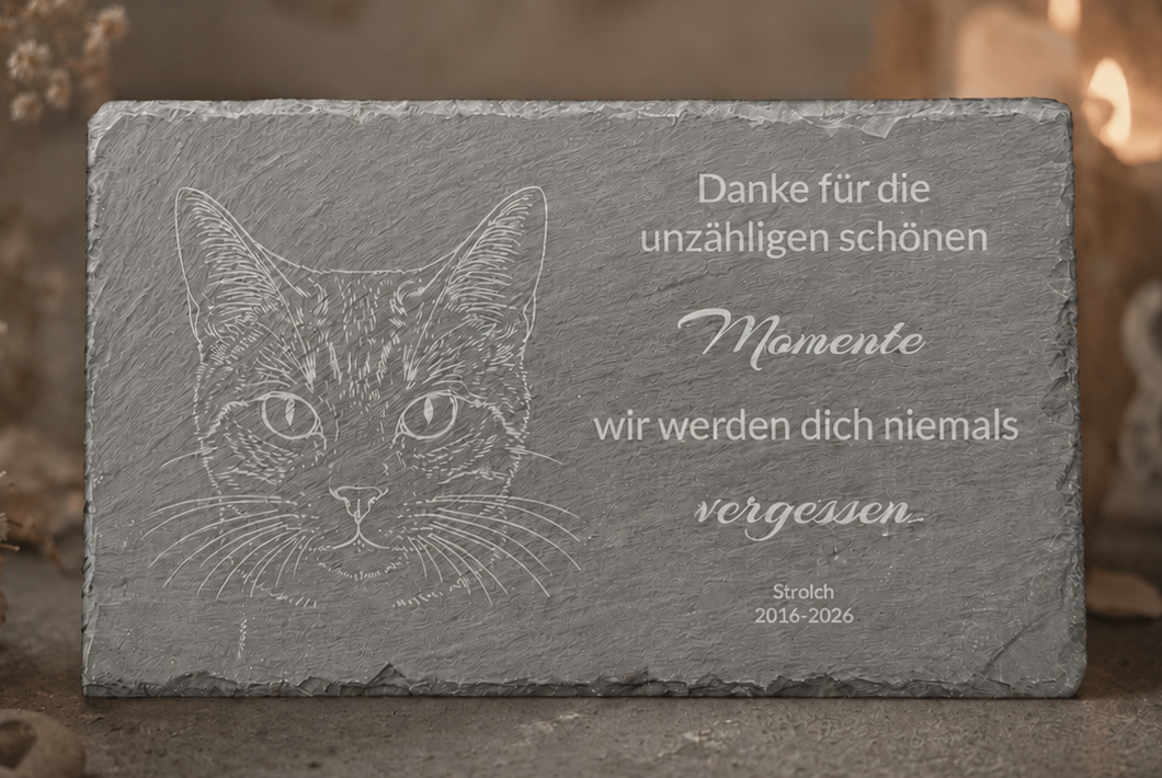 Tiergedenktafel mit Wunschgravur