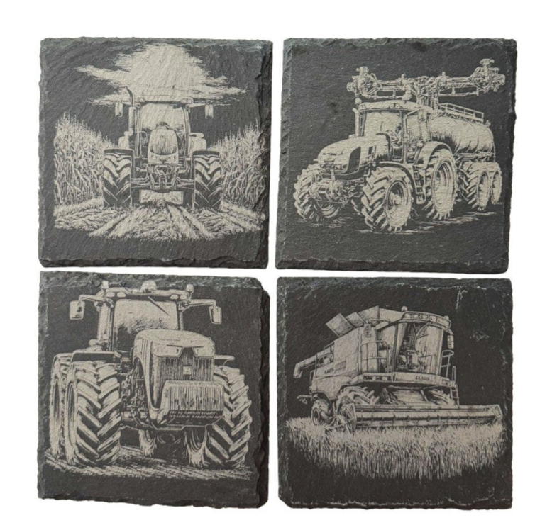 4er-Set eckig "Landwirtschaft"