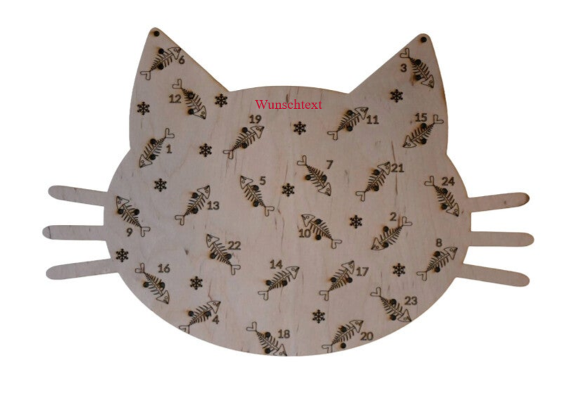 Adventskalender für Katzen inkl. Gravur
