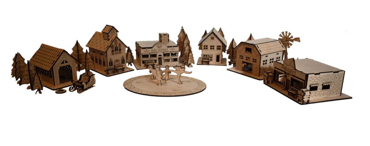 großes Weihnachtsdorf