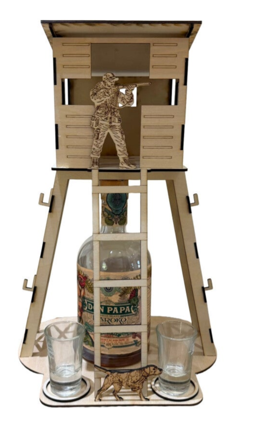 Flaschenhalter Hochsitz optional mit Gravur