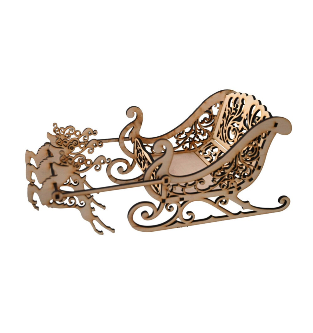 Weihnachtsschlitten mit Rentiere