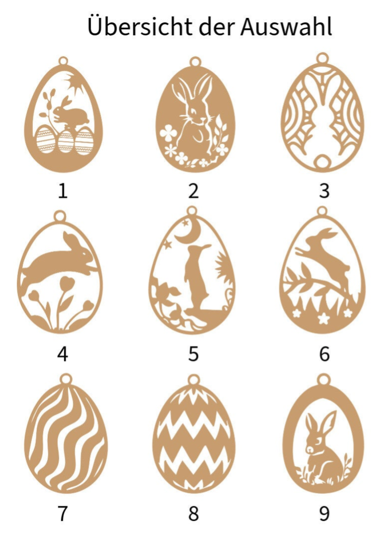 4er-Set Ostersornamente – individuell zusammenstellbar