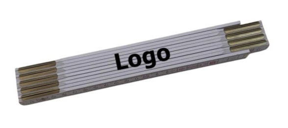 personalisierter Zollstock mit Logo - optional mit Geschenkbox