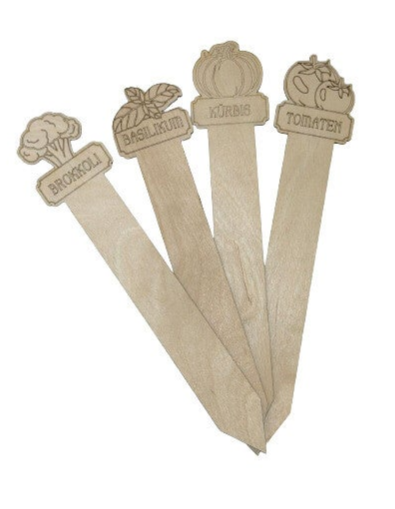 nachbestellbare Pflanzenstecker für Tragekorb (Gemüse/Obst)