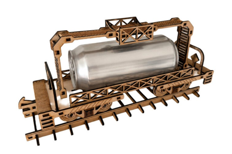 Dosenhalter im Eisenbahnwagen-Design