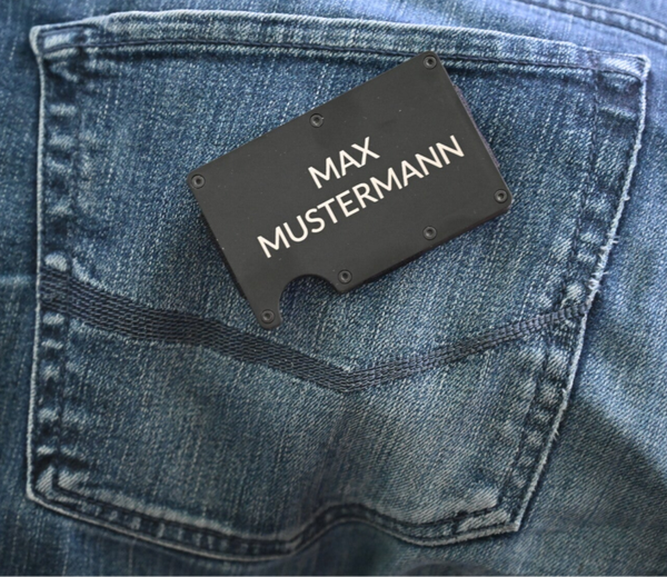 Aluminium Wallet Kreditkartenetui mit persönlicher Gravur