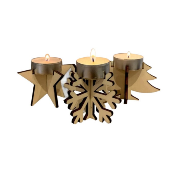 3er Set Teelichthalter