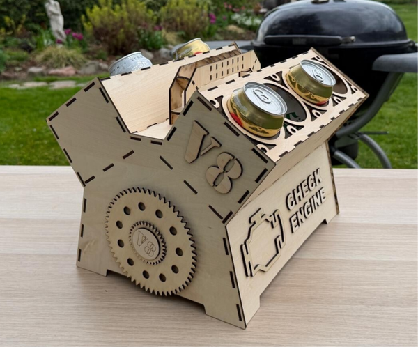 Bierträger „Motorblock V8“