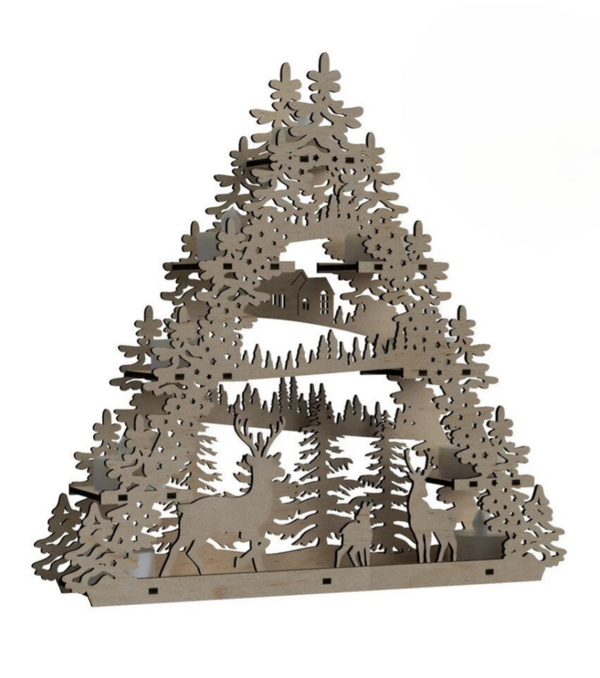 Weihnachtspyramide für LED-Teelichter