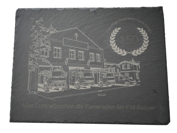 Schieferplatte DIN A3 mit individueller Gravur – Sonderanfertigung