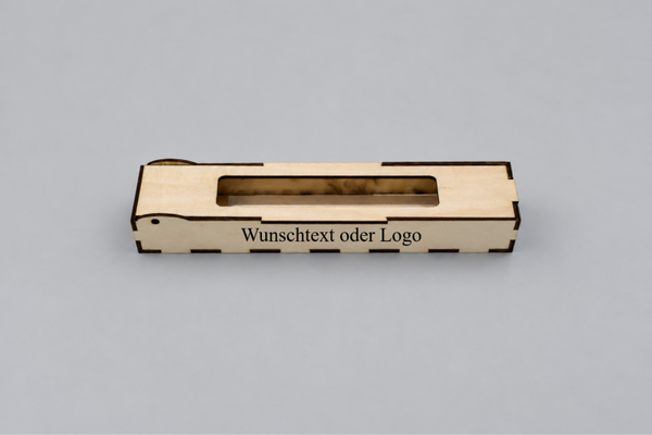 personalisierte Geschenkbox mit Wunschtext oder Logo