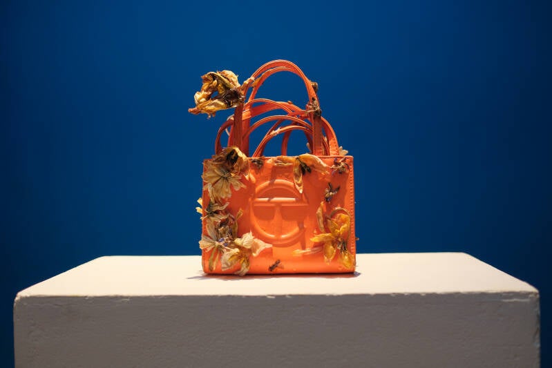 Sunset Heights: Flower Bag Sculpture Organic Flowers Bag covered with Resin Epoxy (Circa 2021 - 2022)