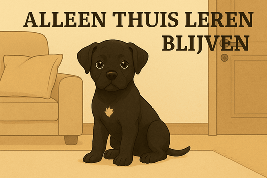 Cane Corso pup alleen thuis leren blijven