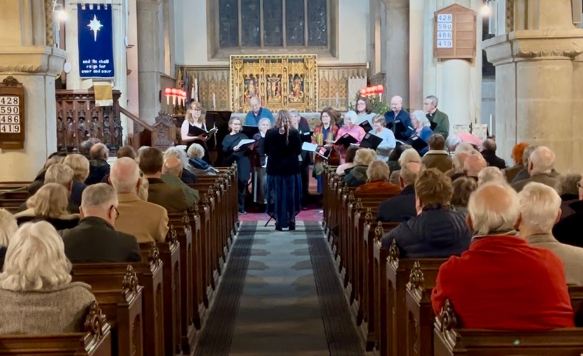 Image of a choral concert inside St Marys Church