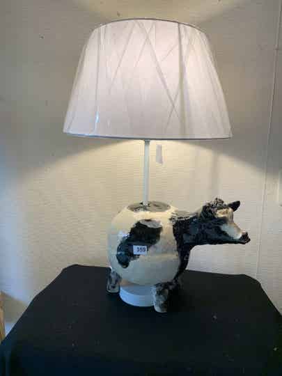 359 - schemerlamp met koe