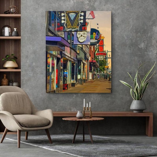 Beale Street "The Morning After" Memphis, TN - Wall Art photography; Paper, Canvas, Metal, Acrylic prints