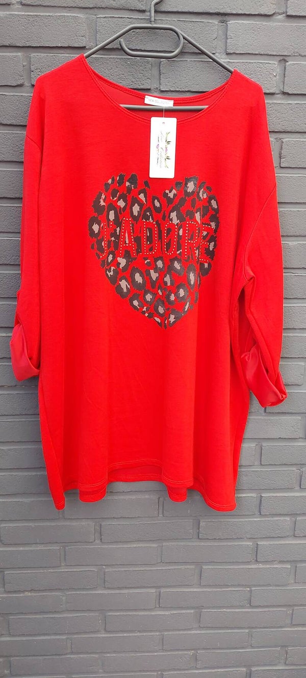 Tuniek j'adore rood