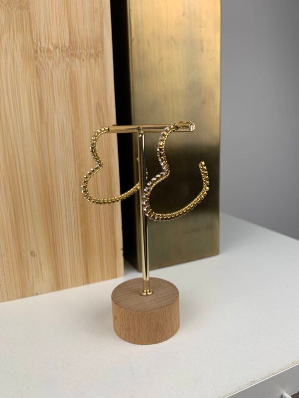 Oorbellen - Hart strass