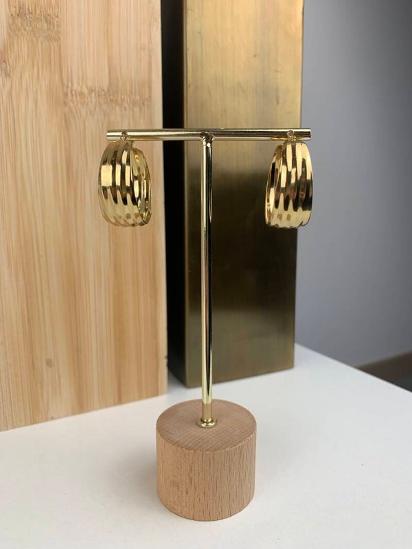 Oorbellen - Rond met structuur