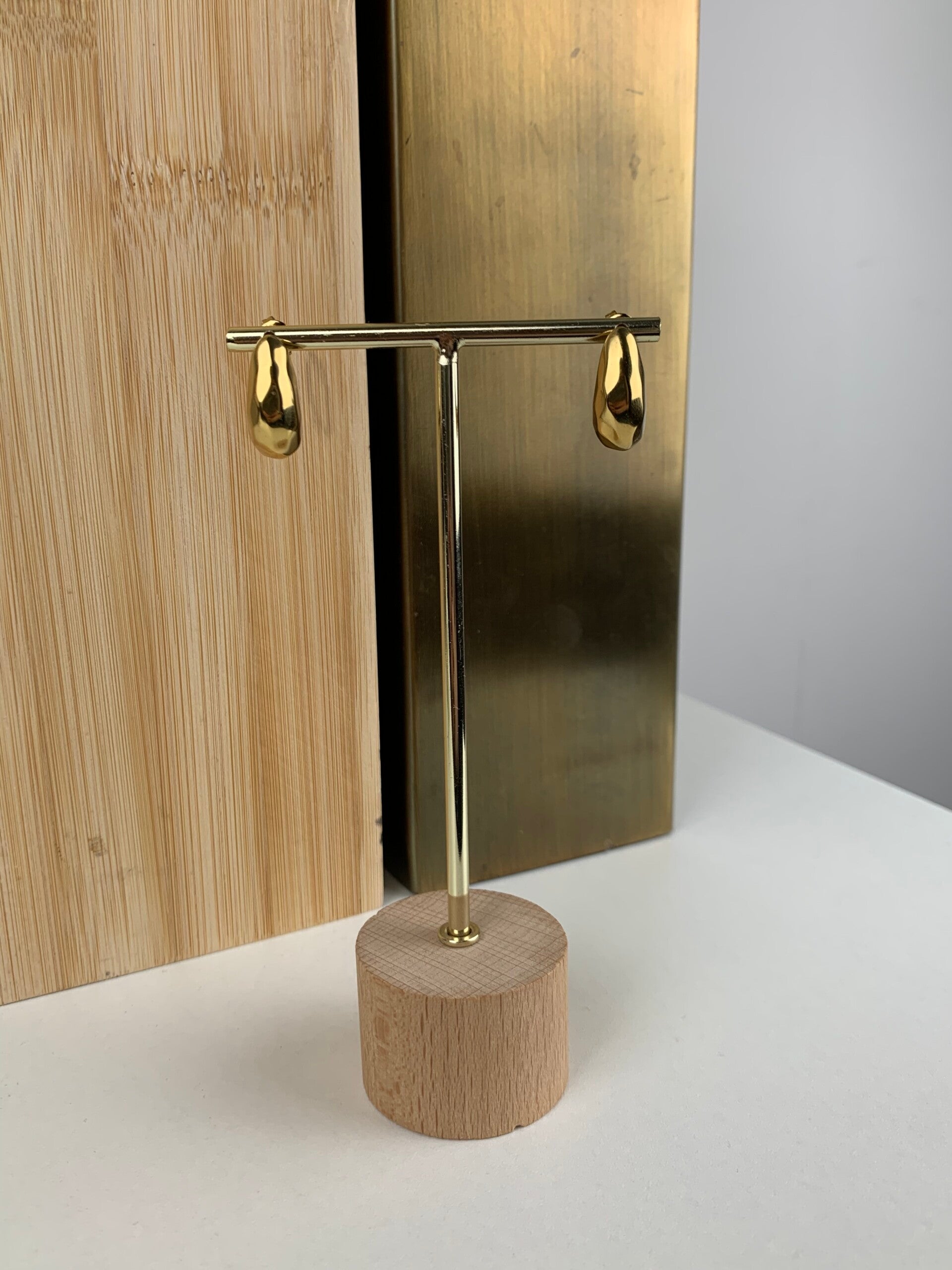 Oorbellen - Gestructureerde maan