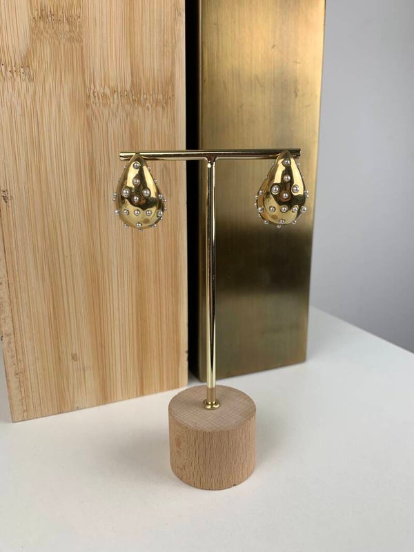 Oorbellen - Druppel oorbel met parels