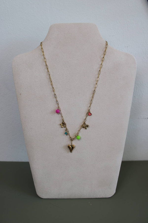 Ketting - Kleurrijke bedels